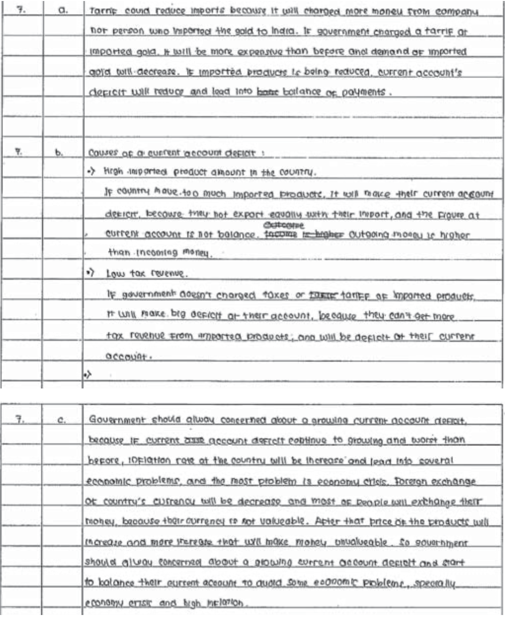 Example Candidate Responses (Standards Booklet)